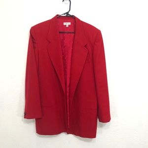 TALBOTS SIZE 18 WOOL USA MADE RED BLAZER